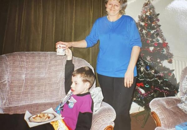 micheal eating marmite while young